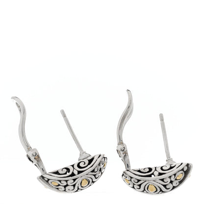 John Hardy Sterling Silver 18K Yellow Gold Buddha Belly Earrings 3 of 4