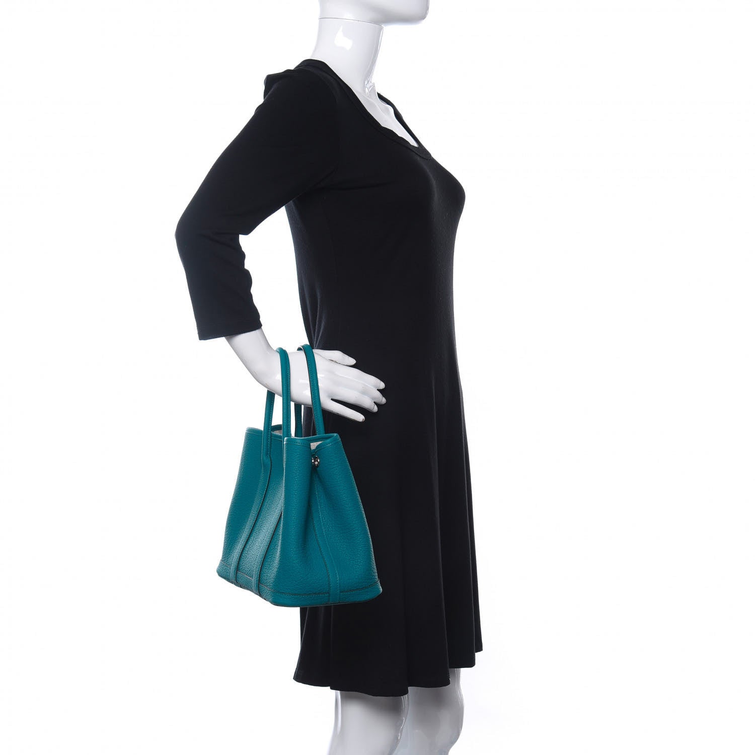 Hermes Negonda Garden Party Tote 30 TPM Vert Bosphore 2 of 9