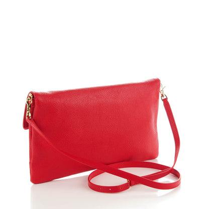 Balenciaga Chevre Gold Metallic Edge Hardware Envelope Clutch Rouge Grenade 4 of 16
