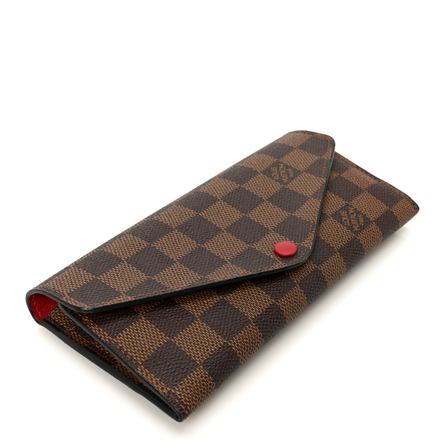 Louis Vuitton Damier Ebene Josephine Wallet Red 5 of 15