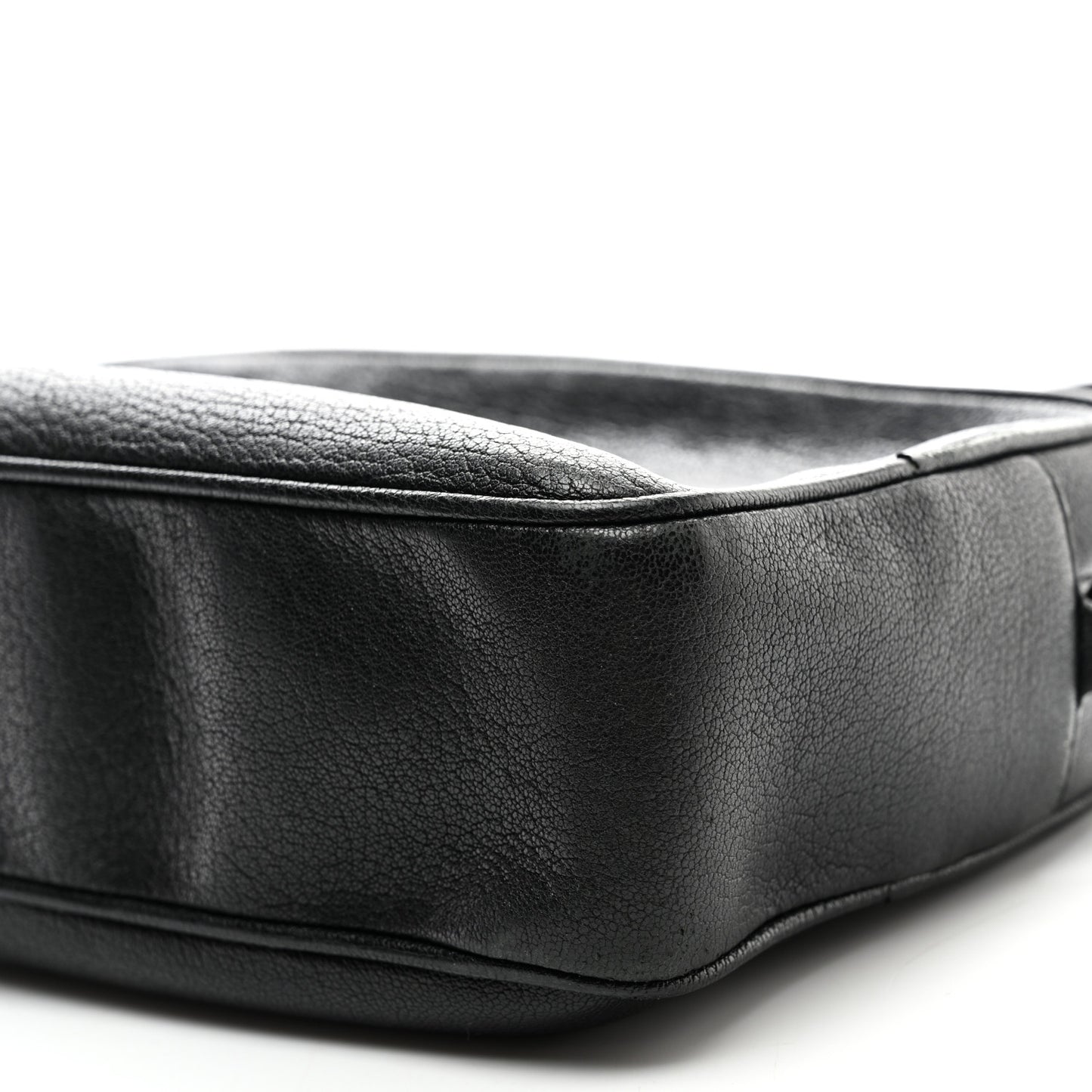 Lambskin Monogram Small Lou Camera Bag Black