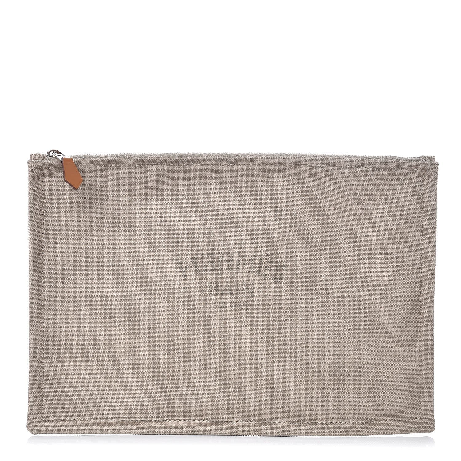 Hermes Toile Flat Yachting Pouch Gris Fonce 1 of 6