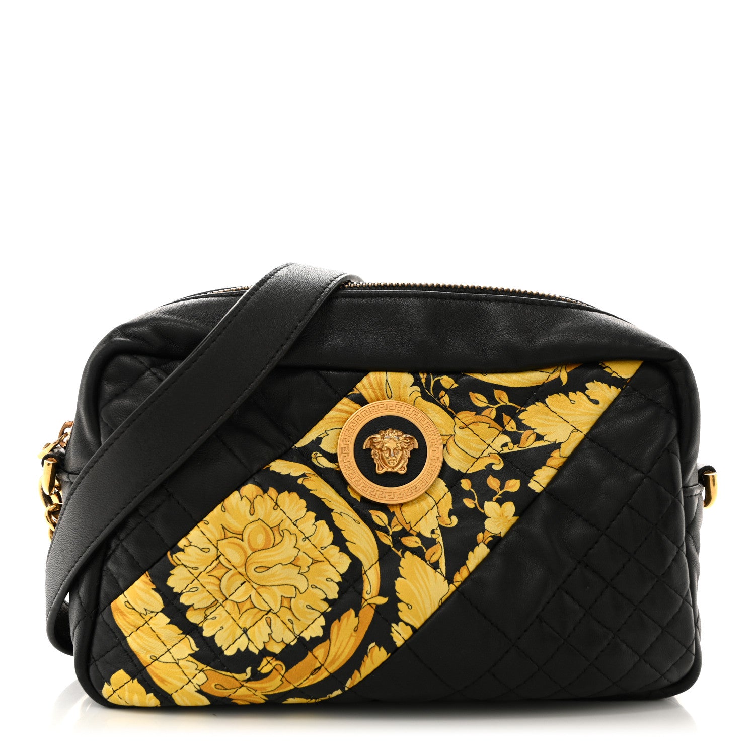 Versace Nappa Quilted Icon Printed Small Camera Bag Black 1 of 12