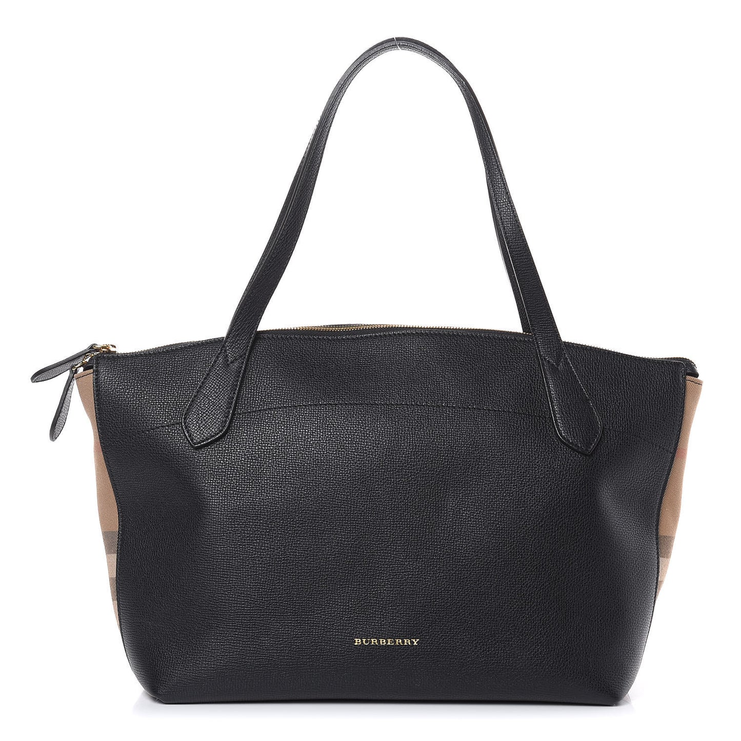 Derby Calfskin House Check Medium Welburn Tote Black