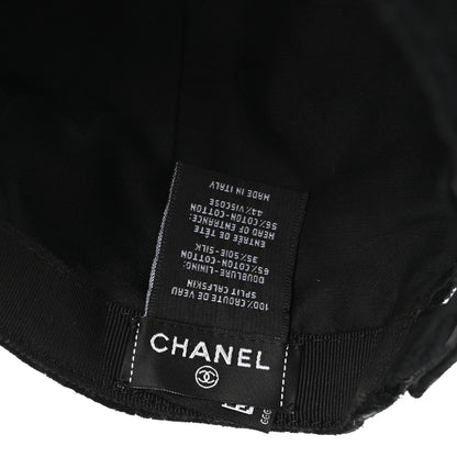 Chanel Suede Goatskin CC Cap Hat Black 8 of 8