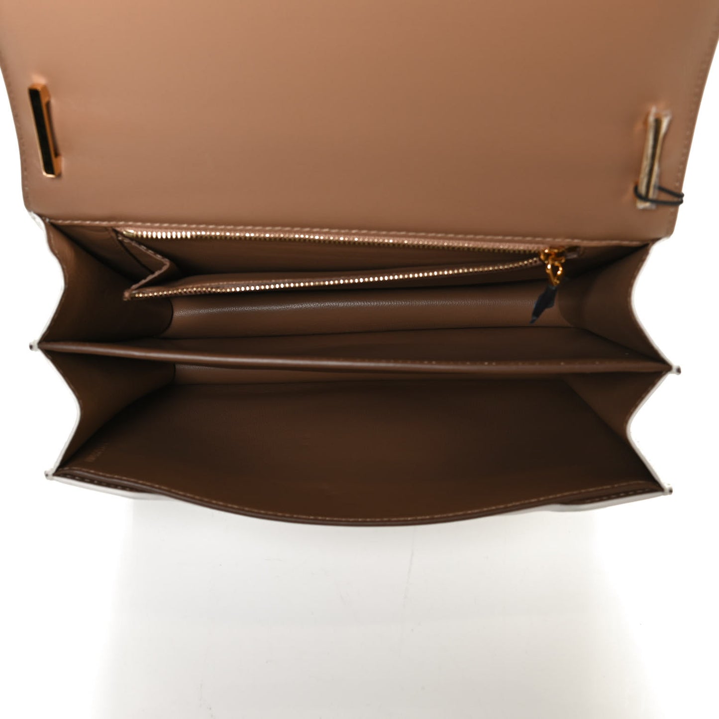 Smooth Calfskin Monogram Medium TB Bag Chalk White Camel