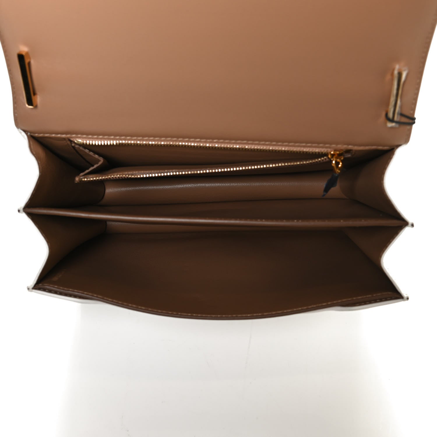 Burberry Smooth Calfskin Monogram Medium TB Bag Chalk White Camel 5 of 10