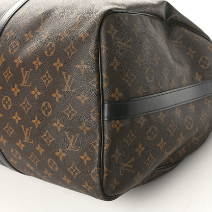 Louis Vuitton Monogram Macassar Keepall Bandouliere 55 9 of 9