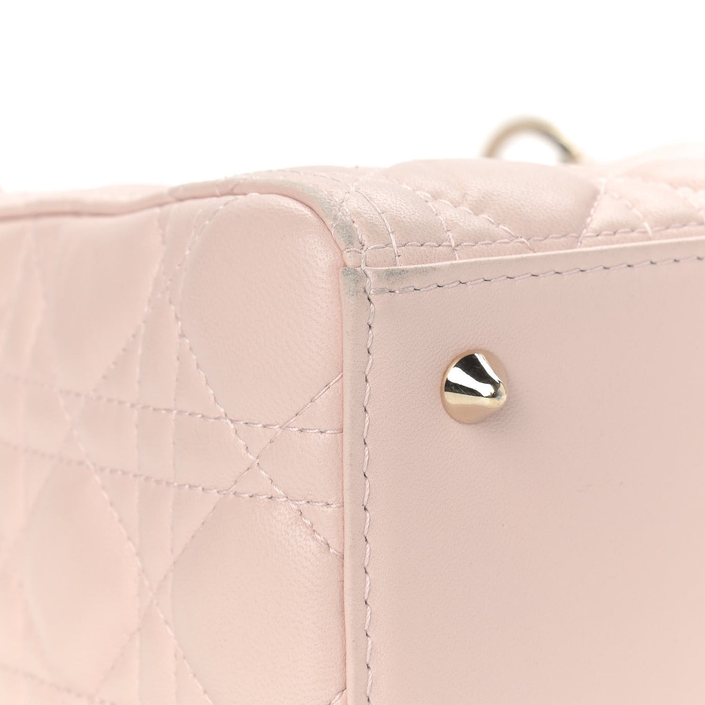Lambskin Cannage Medium Lady Dior Light Pink