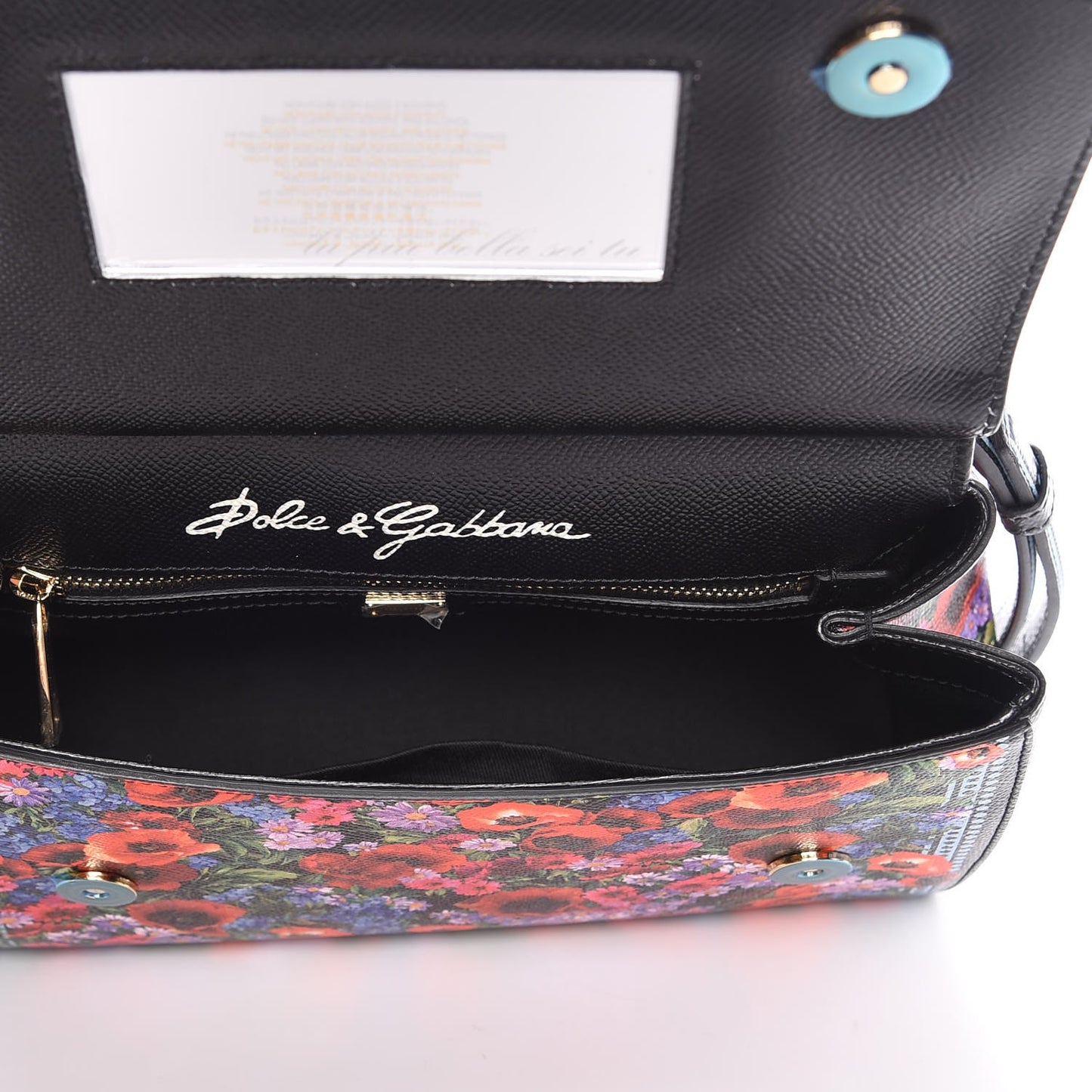 Dauphine Floral Print Medium Miss Sicily Satchel Black