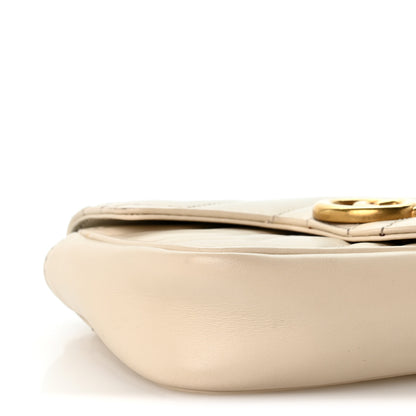 Gucci Calfskin Matelasse Super Mini GG Marmont Shoulder Bag White 8 of 12
