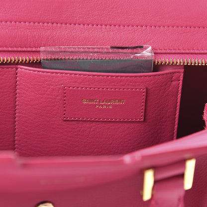 Saint Laurent Calfskin Small Classic Y Cabas Fuchsia 10 of 11