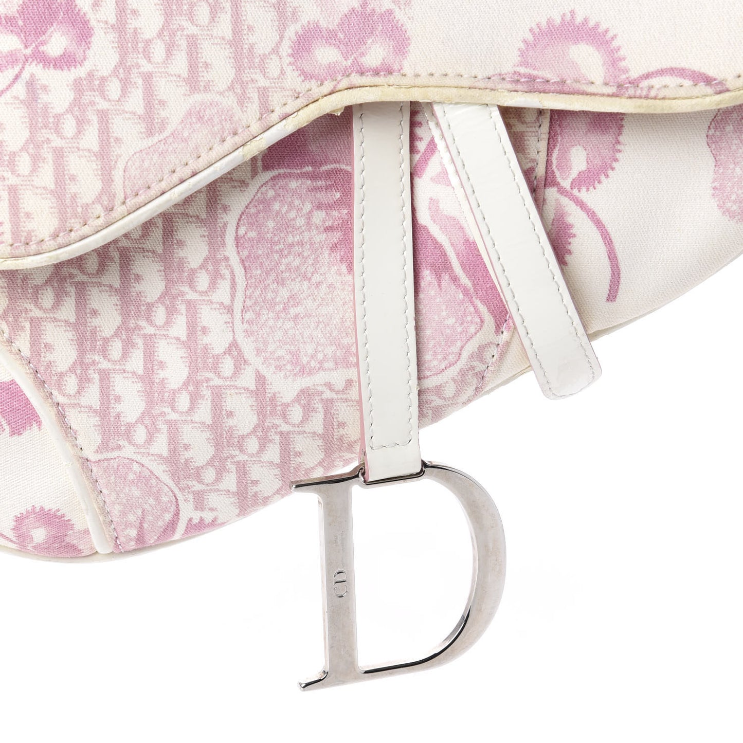 Monogram Floral Saddle Bag Pink