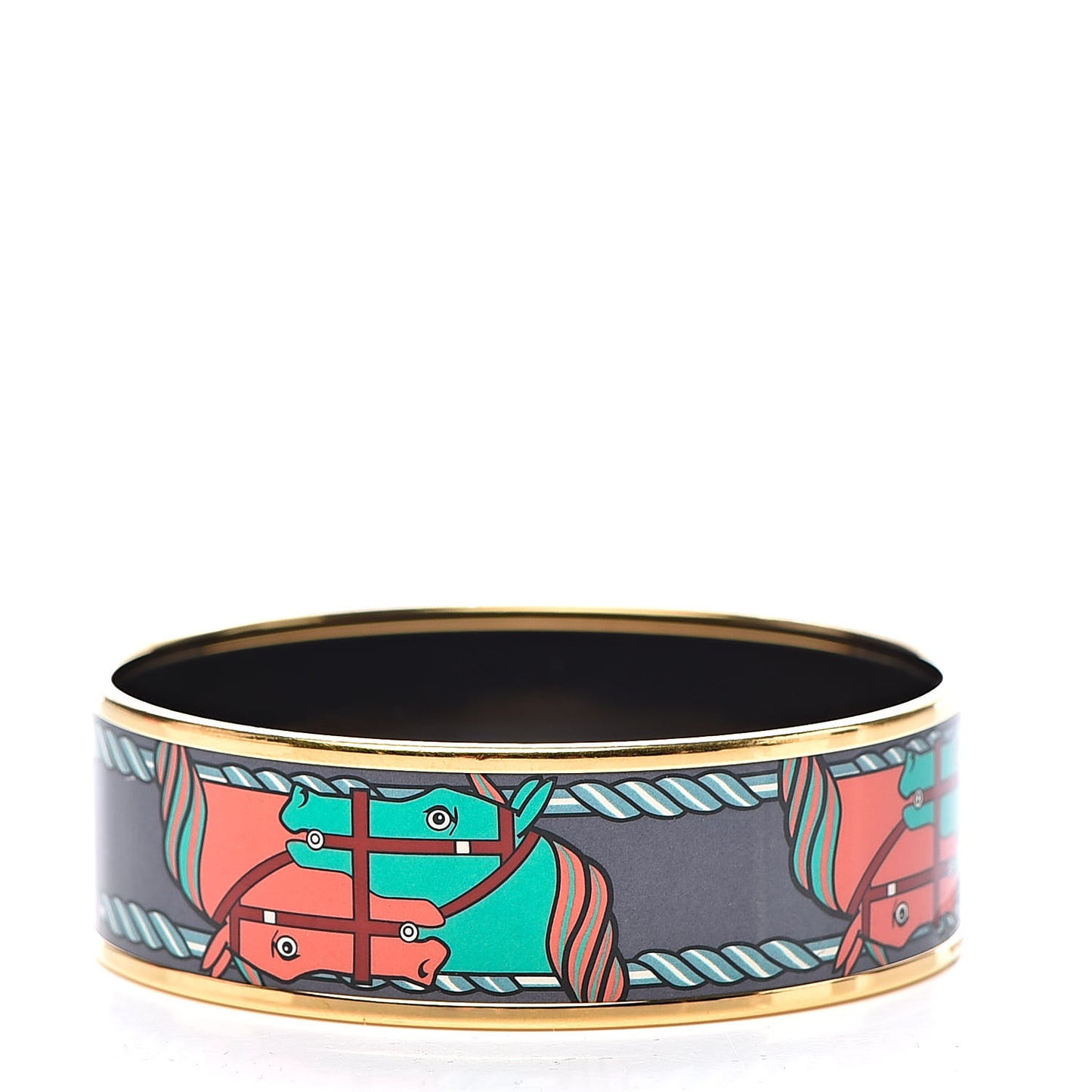 Enamel Printed Wide Quadrige Bracelet 62