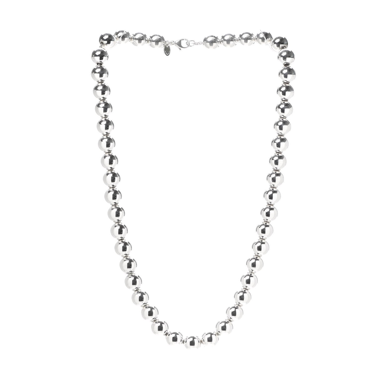 Tiffany Sterling Silver 10mm HardWear Ball Necklace 3 of 5