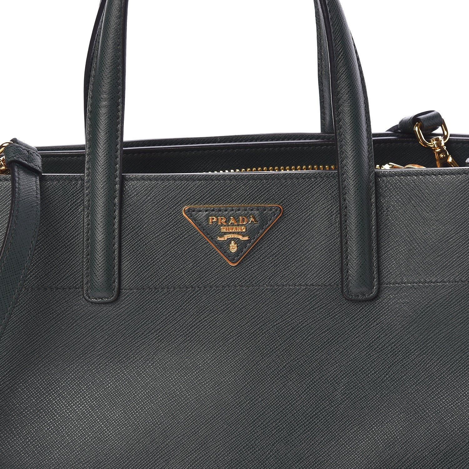 Prada Saffiano Soft Tote Smeraldo 7 of 9