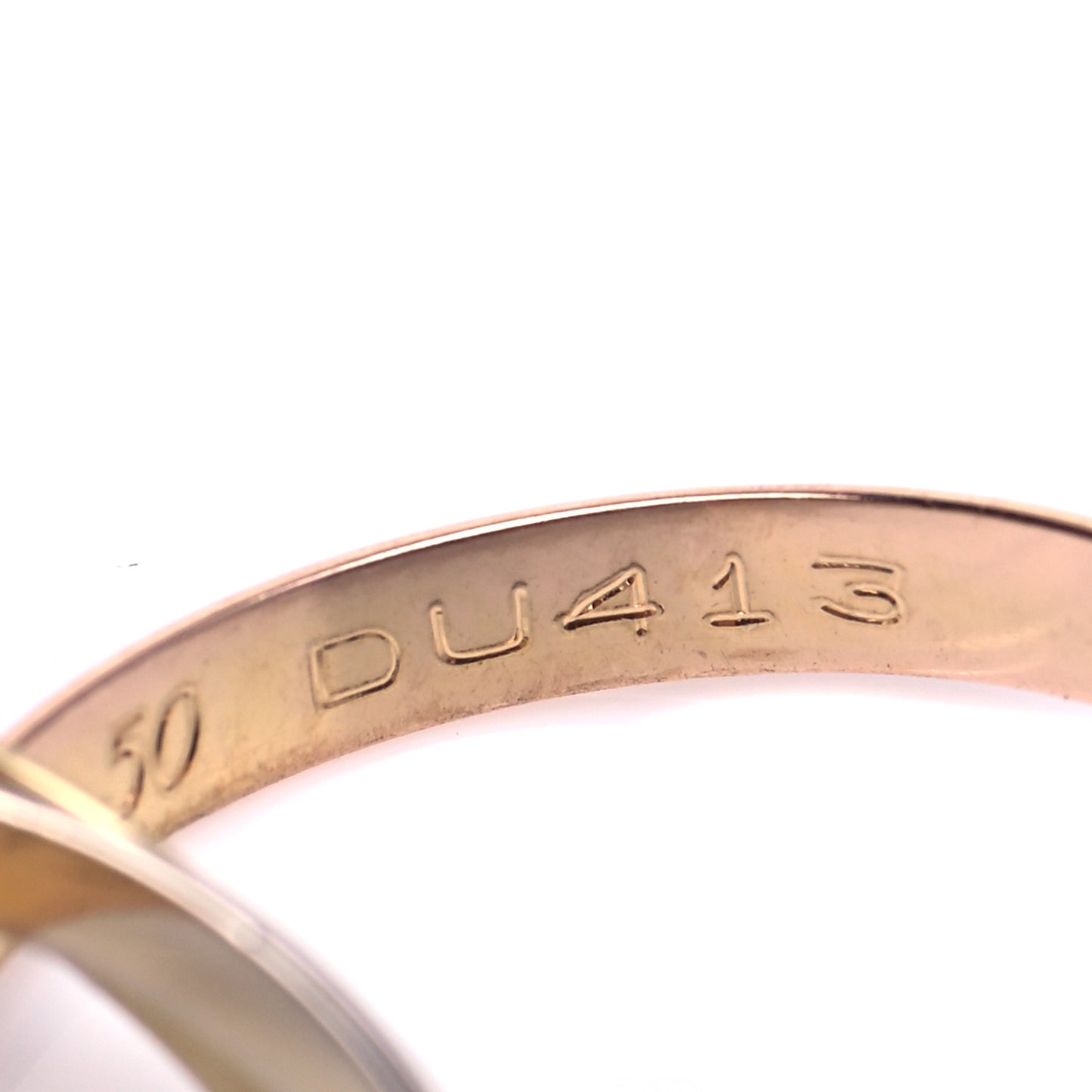 18K Pink Yellow White Gold Small Trinity Ring 50 5.25