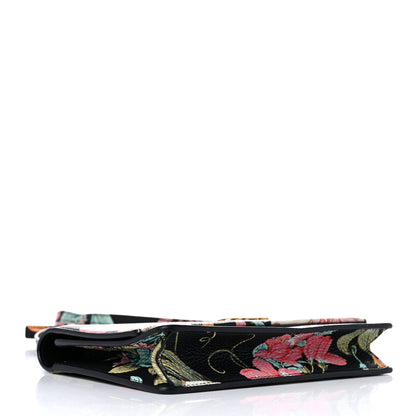 Salvatore Ferragamo Floral Printed Hammered Calfskin Gancini Minibag Multicolor Black 4 of 13