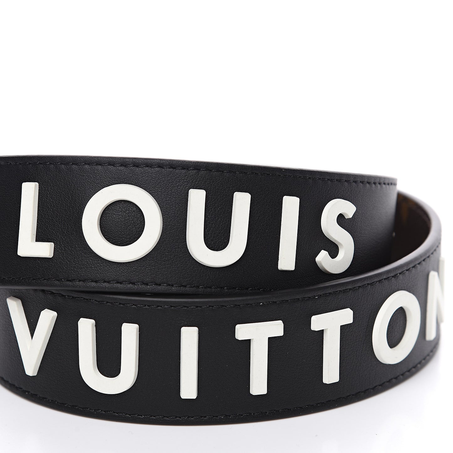 Monogram Letter Bandouliere Shoulder Strap Black