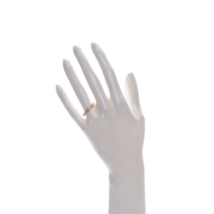 Tiffany 18K Yellow Gold Diamond 3mm Half Circle Channel Set Band Ring 7 2 of 6