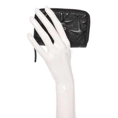 Chanel Lambskin Star Embossed Coin Purse Case Black 2 of 8