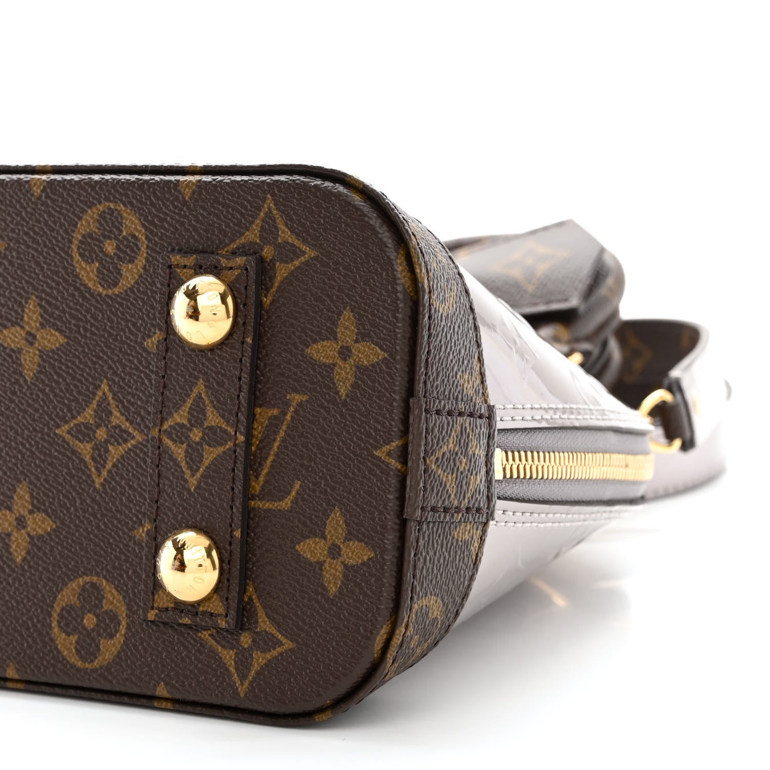 Louis Vuitton Vernis Monogram Alma BB Taupe Metallise 10 of 11