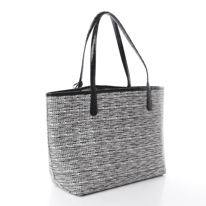 Nancy Gonzalez Raffia Crocodile Small Erica Shopper Tote Black 2 of 8