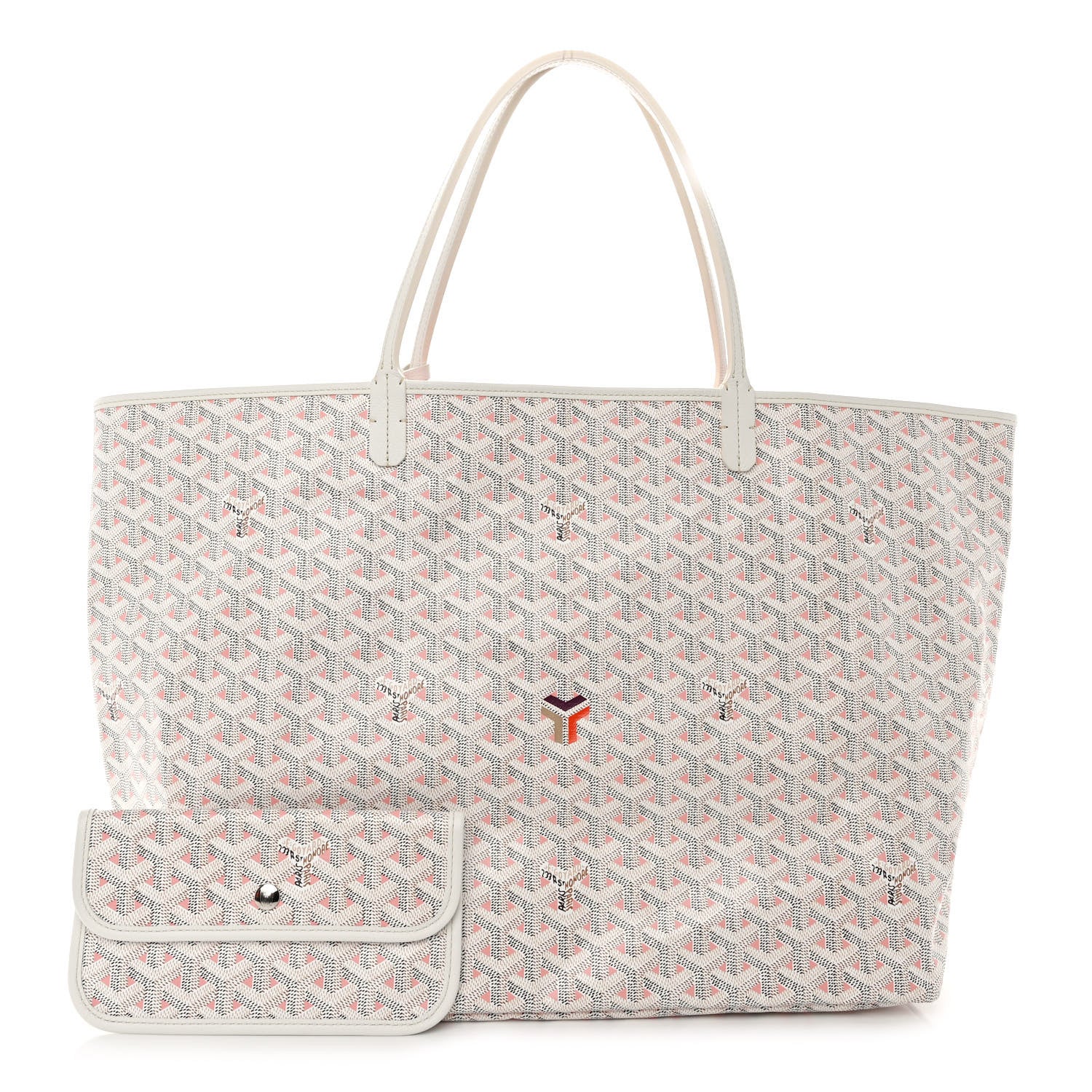 Goyard Goyardine Saint Louis Claire Voie GM White Pink 1 of 10