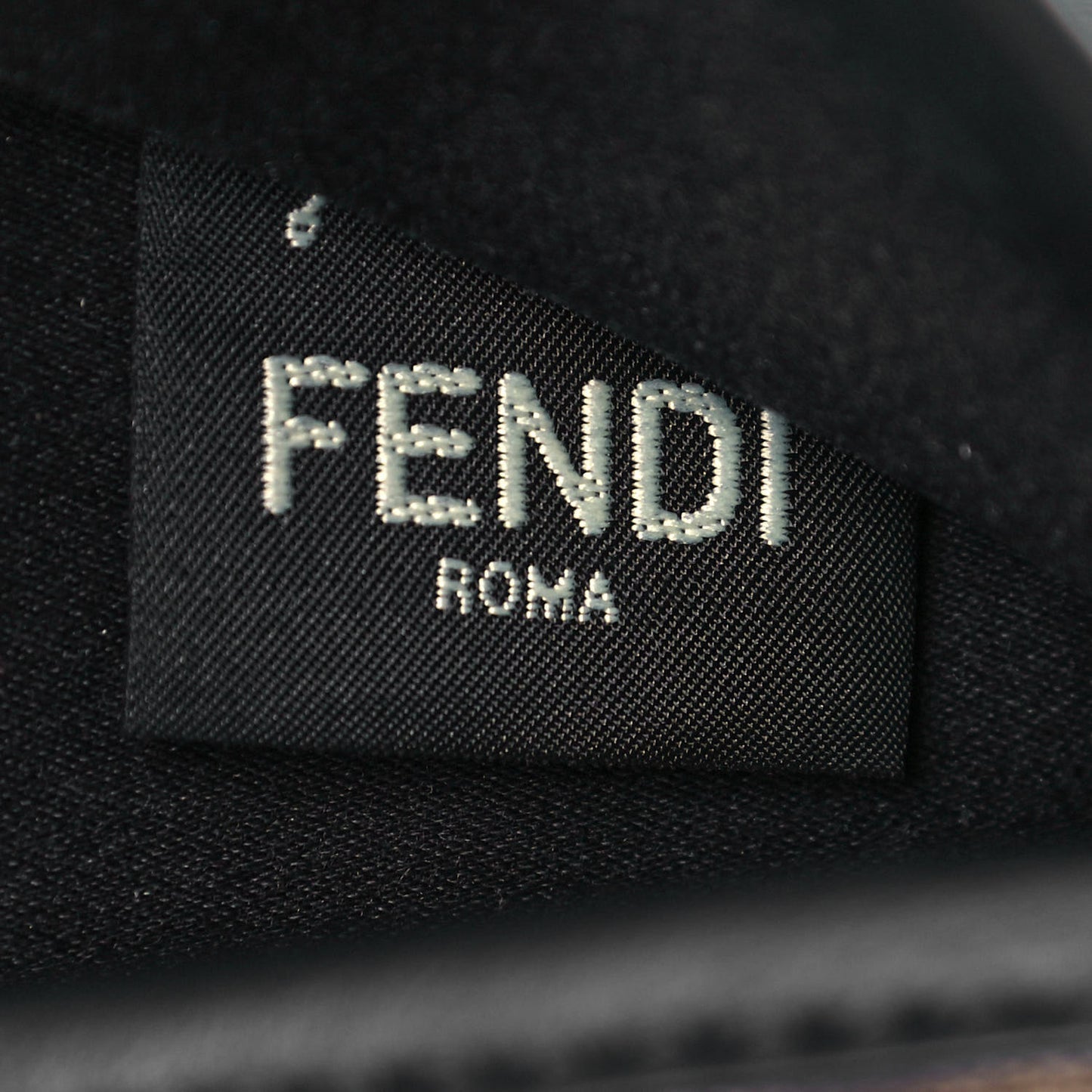 Glazed Fabric Vitello Century FF 1974 Stamp Patch Mini Peekaboo Defender Cover Mogano Panna Black