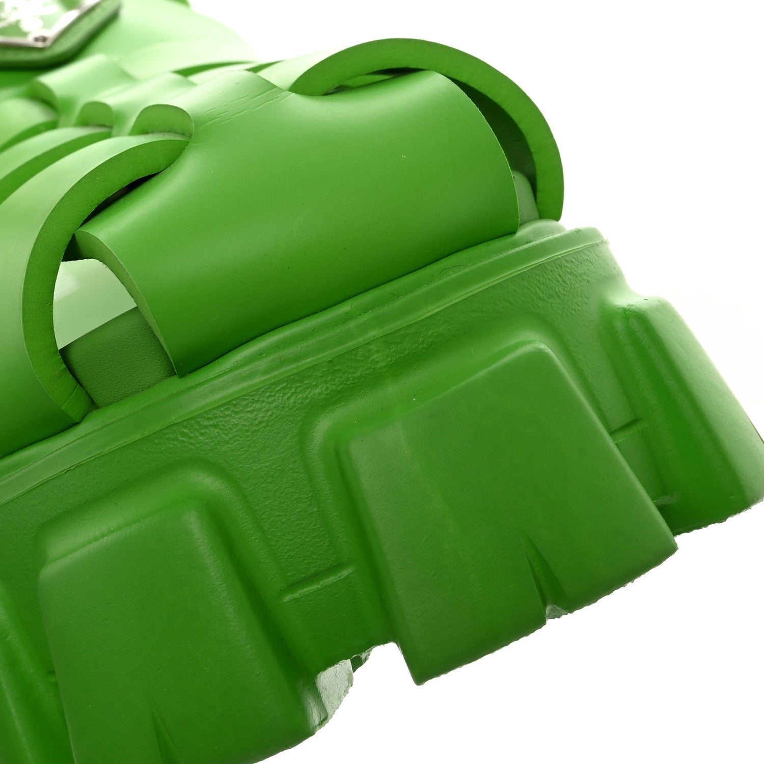 Prada Foam Rubber Metal Triangle Logo Mens Monolith 55mm Cage Sandals 11 Mela 7 of 10