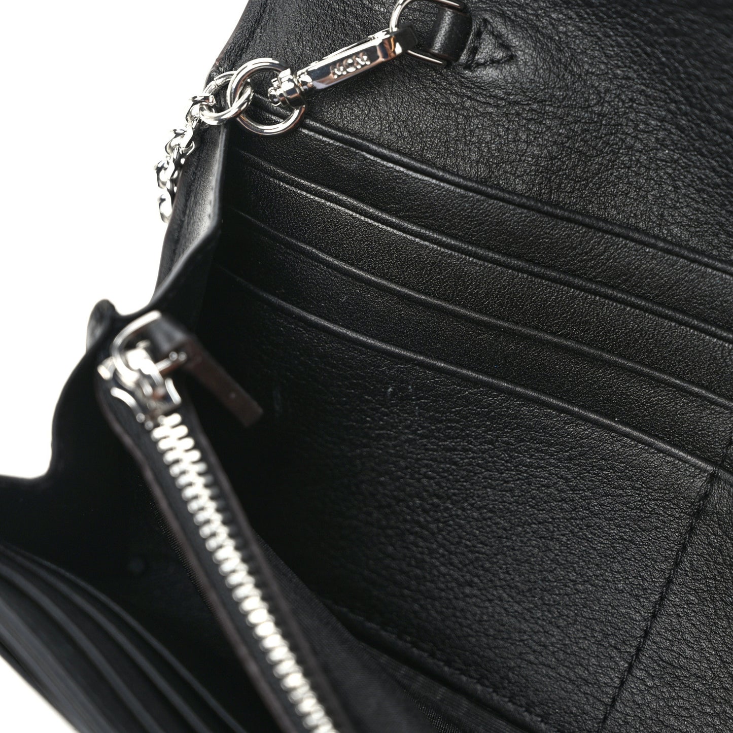 Calfskin Ottomar Large Patricia Wallet On Chain Black