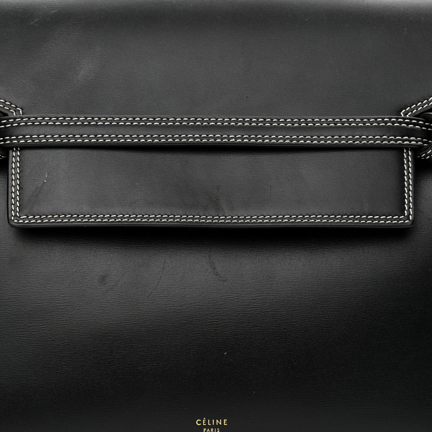 Smooth Calfskin Double Stitching Mini Belt Bag Black