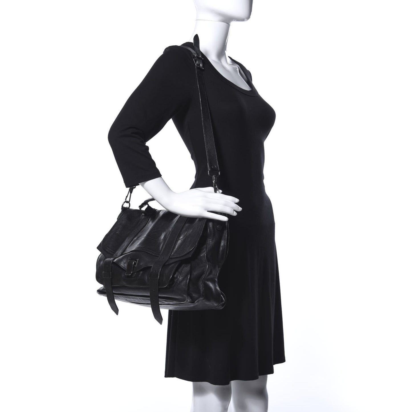 Lambskin Medium PS1 Satchel Black