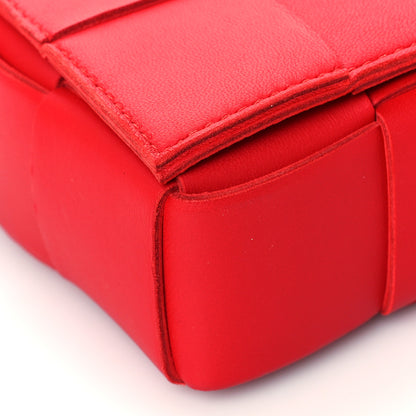 Bottega Veneta Lambskin Maxi Intrecciato Cassette Crossbody Bag Bright Red 7 of 8