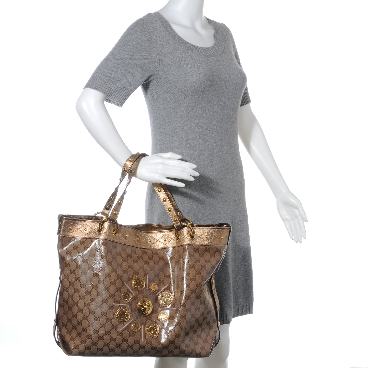 Crystal Monogram Studded Irina Tote