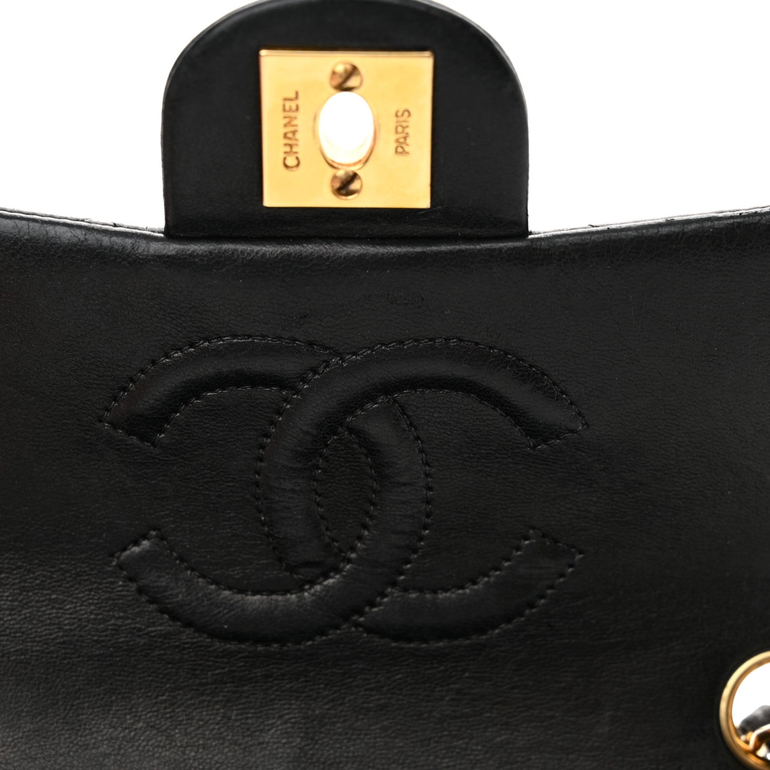 Chanel Lambskin Quilted Mini Square Flap Black 11 of 13