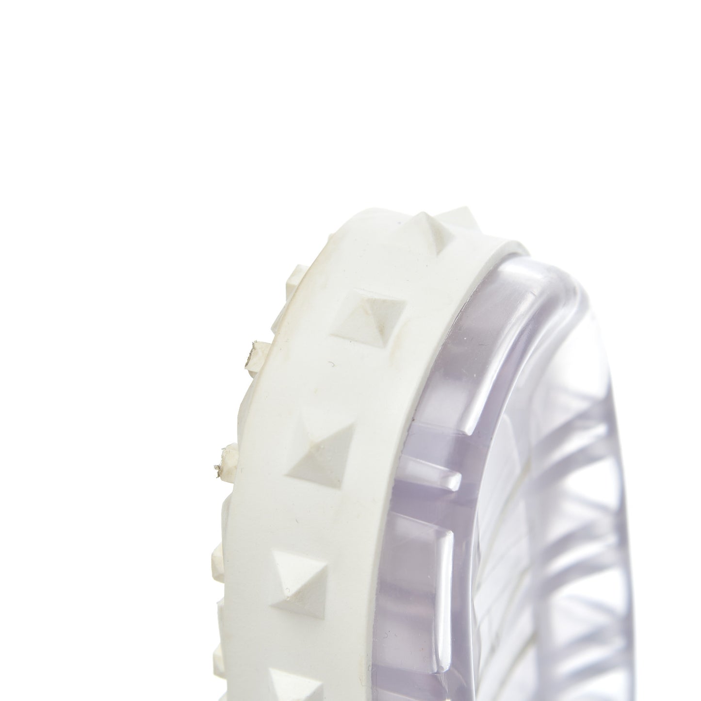 PVC Jelly Rockstud Slide Sandals 40 Clear