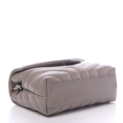 Saint Laurent Calfskin Y Quilted Monogram Toy Loulou Satchel Light Natural 4 of 10