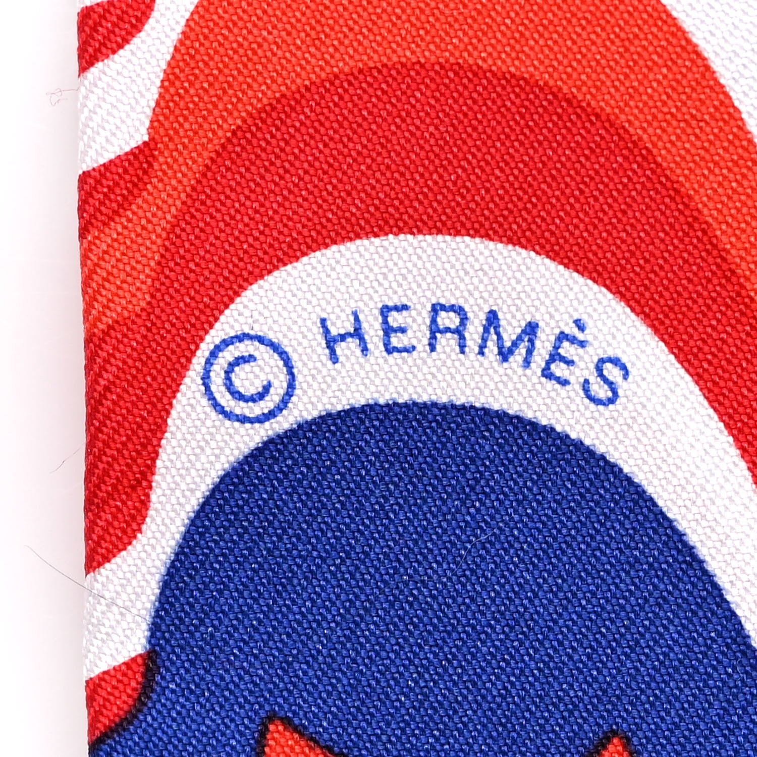 Hermes Silk Brides de Gala Shadow Twilly Bleu Gitane Rouge 4 of 4