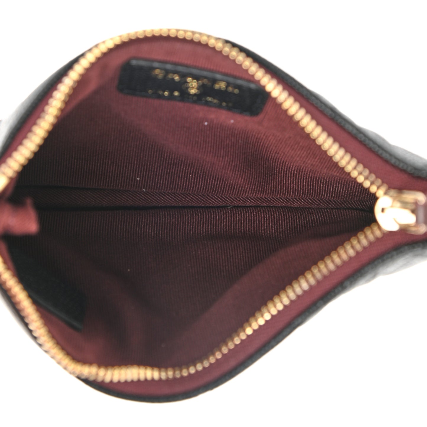 Caviar Quilted Small Cosmetic Case Black