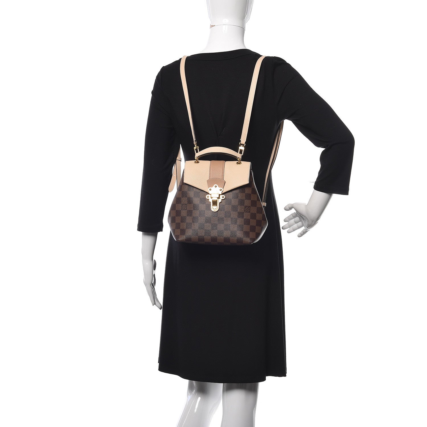 Louis Vuitton Damier Ebene Clapton Backpack Creme 2 of 10