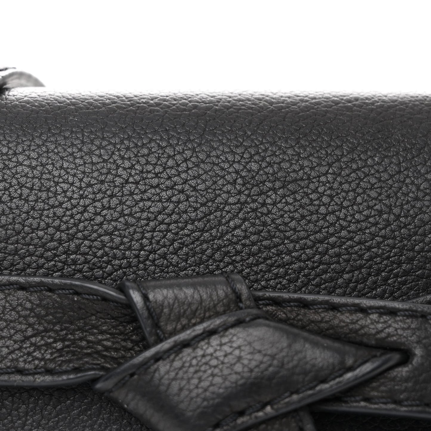 Grained Calfskin Mini Gate Western Crossbody Bag Black
