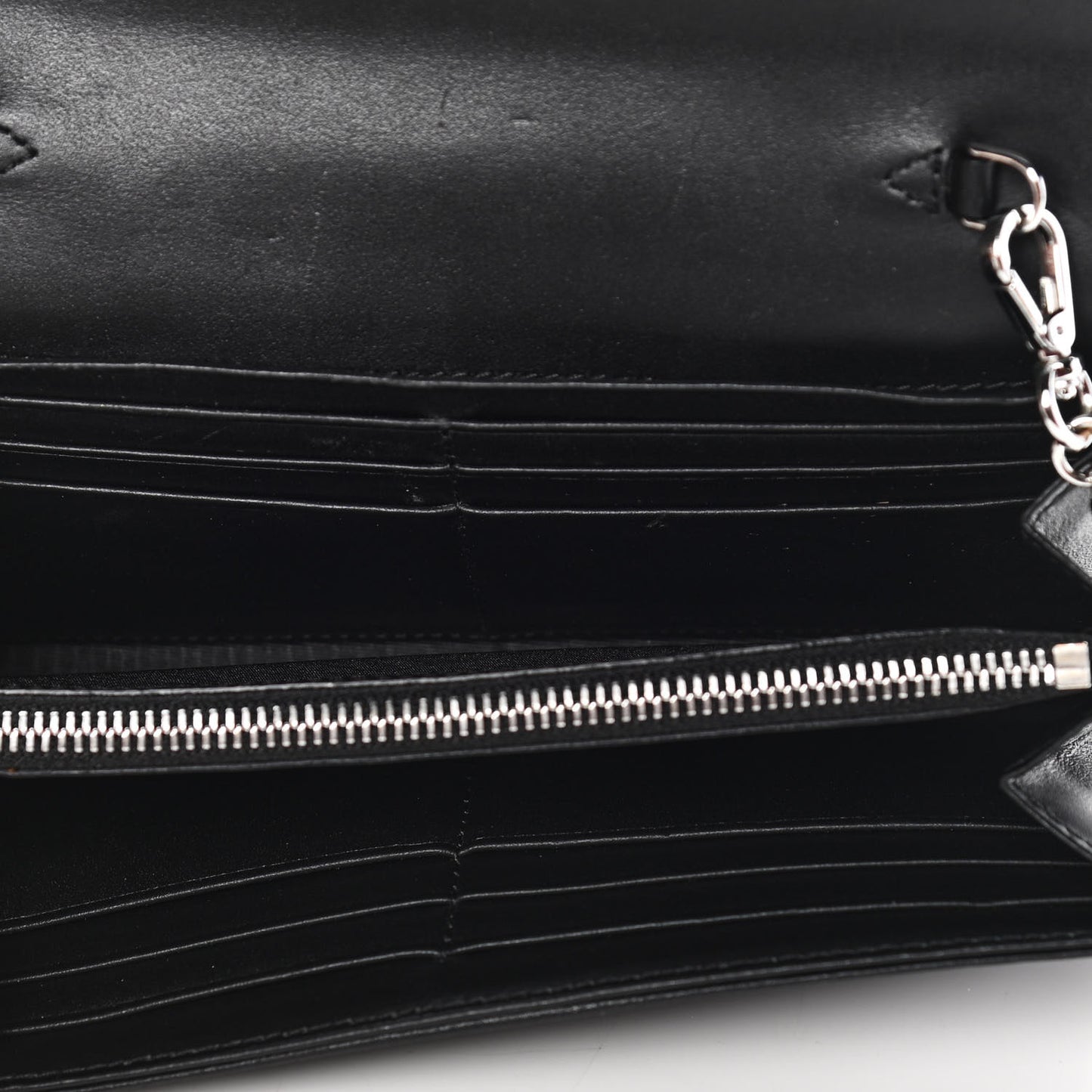 Visetos Large Patricia Wallet On Chain Black