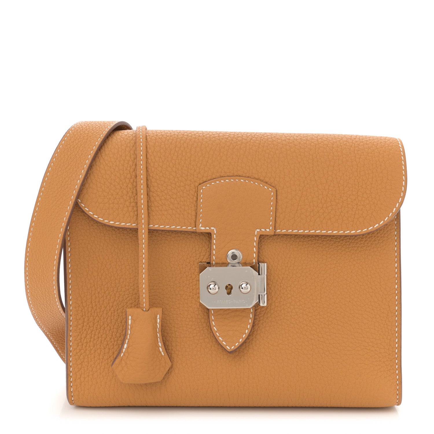 Hermes Togo Sac A Depeches 21 Messenger Bag Naturel Sable 1 of 11