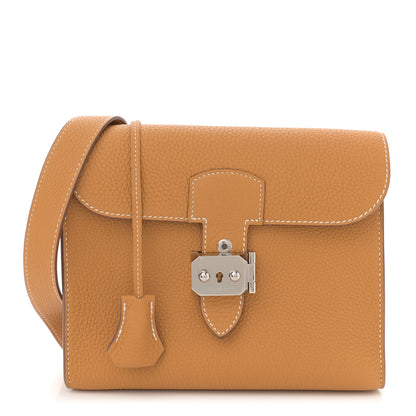 Hermes Togo Sac A Depeches 21 Messenger Bag Naturel Sable 1 of 11