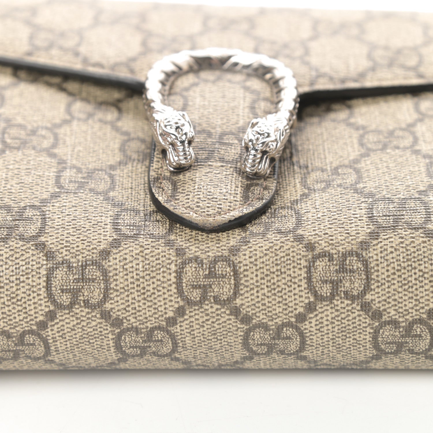 Gucci GG Supreme Monogram Mini Dionysus Chain Wallet Beige Black 17 of 17
