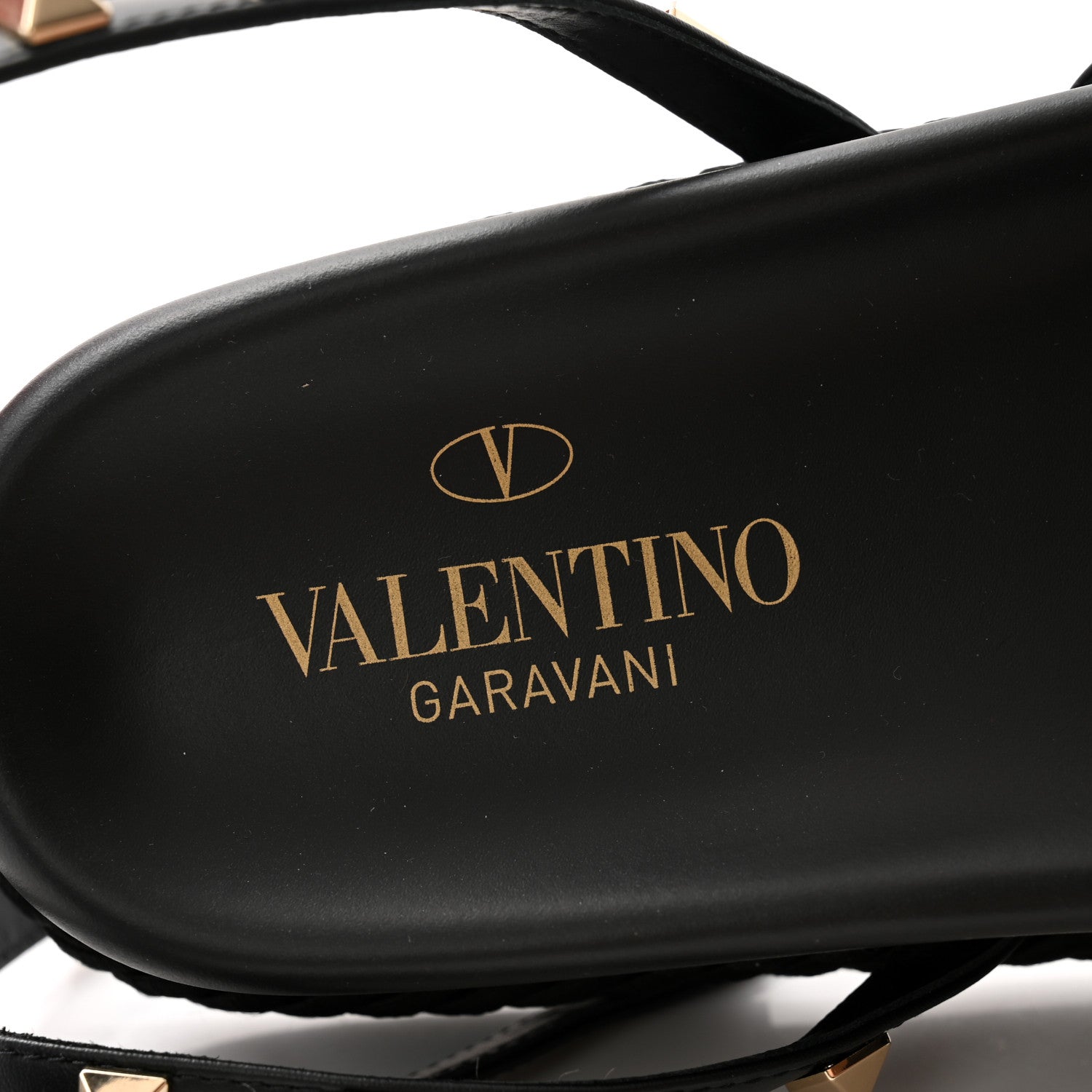 Valentino Garavani Calfskin Rockstud Torchon Flatform Espadrille Sandals 36 Black 6 of 8