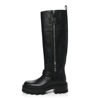 Hermes Calfskin Jaime Boots 37.5 Black 1 of 7
