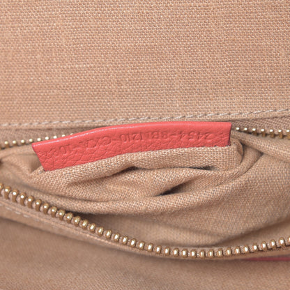 Fendi Cuoio Romano Selleria Large Peekaboo Iconic Satchel Coral 7 of 15