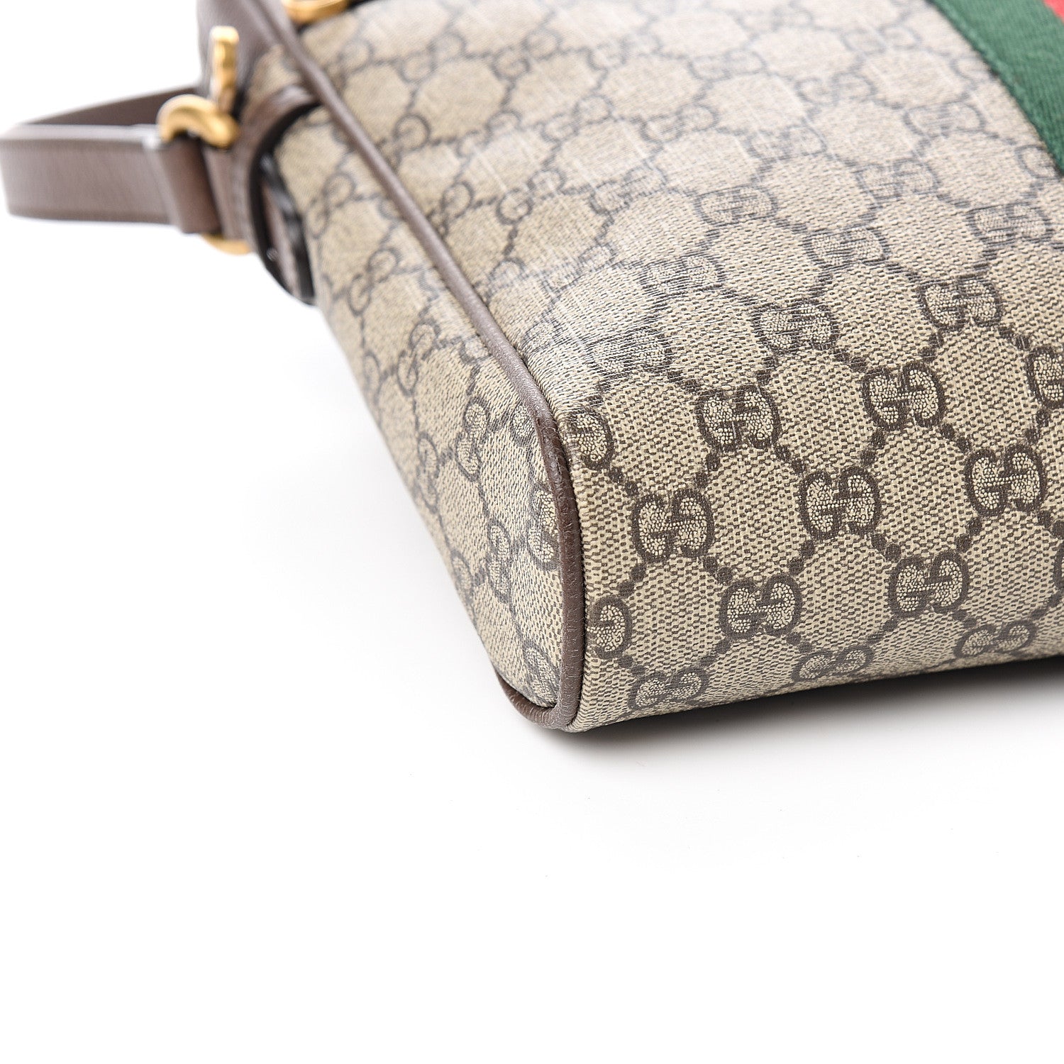 Gucci GG Supreme Monogram Web Medium Ophidia Messenger Bag Brown 7 of 9